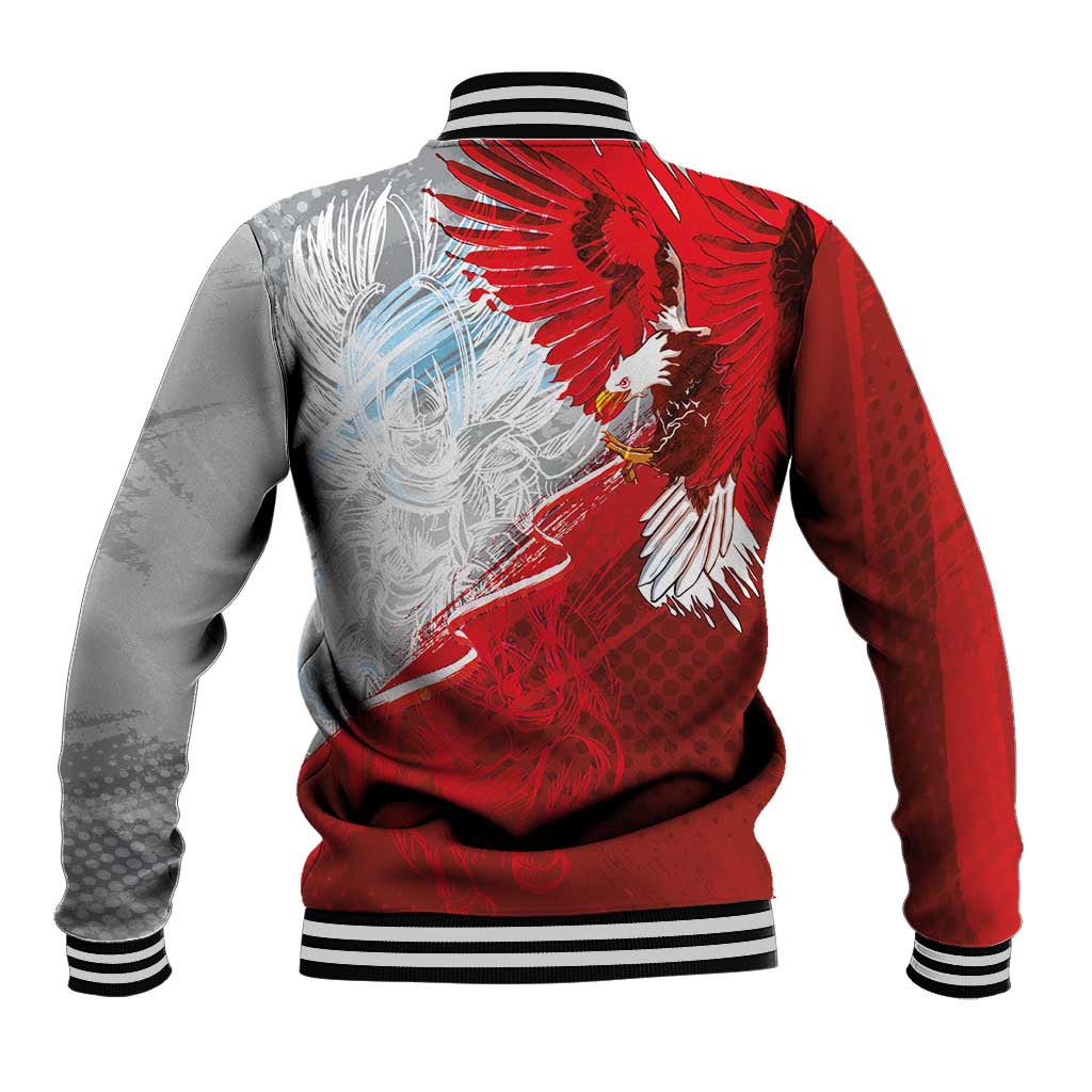 Poland Eagle and Winged Hussar Baseball Jacket Grunge Sporty Style