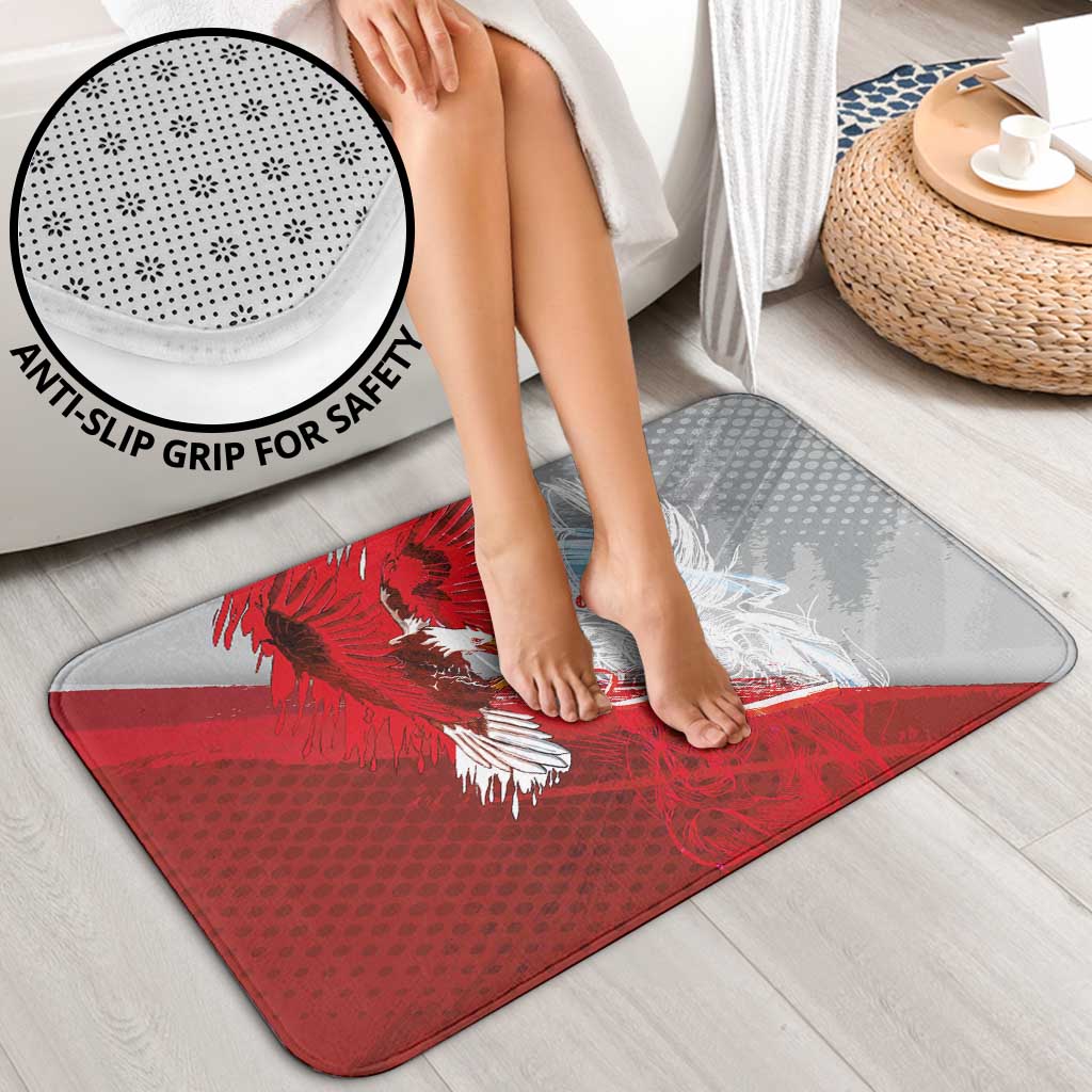 Poland Eagle and Winged Hussar Bathroom Set Grunge Sporty Style