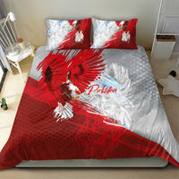 Poland Eagle and Winged Hussar Bedding Set Grunge Sporty Style