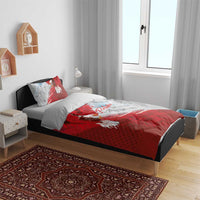 Poland Eagle and Winged Hussar Bedding Set Grunge Sporty Style