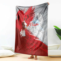 Poland Eagle and Winged Hussar Blanket Grunge Sporty Style