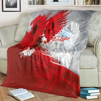 Poland Eagle and Winged Hussar Blanket Grunge Sporty Style