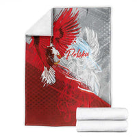 Poland Eagle and Winged Hussar Blanket Grunge Sporty Style