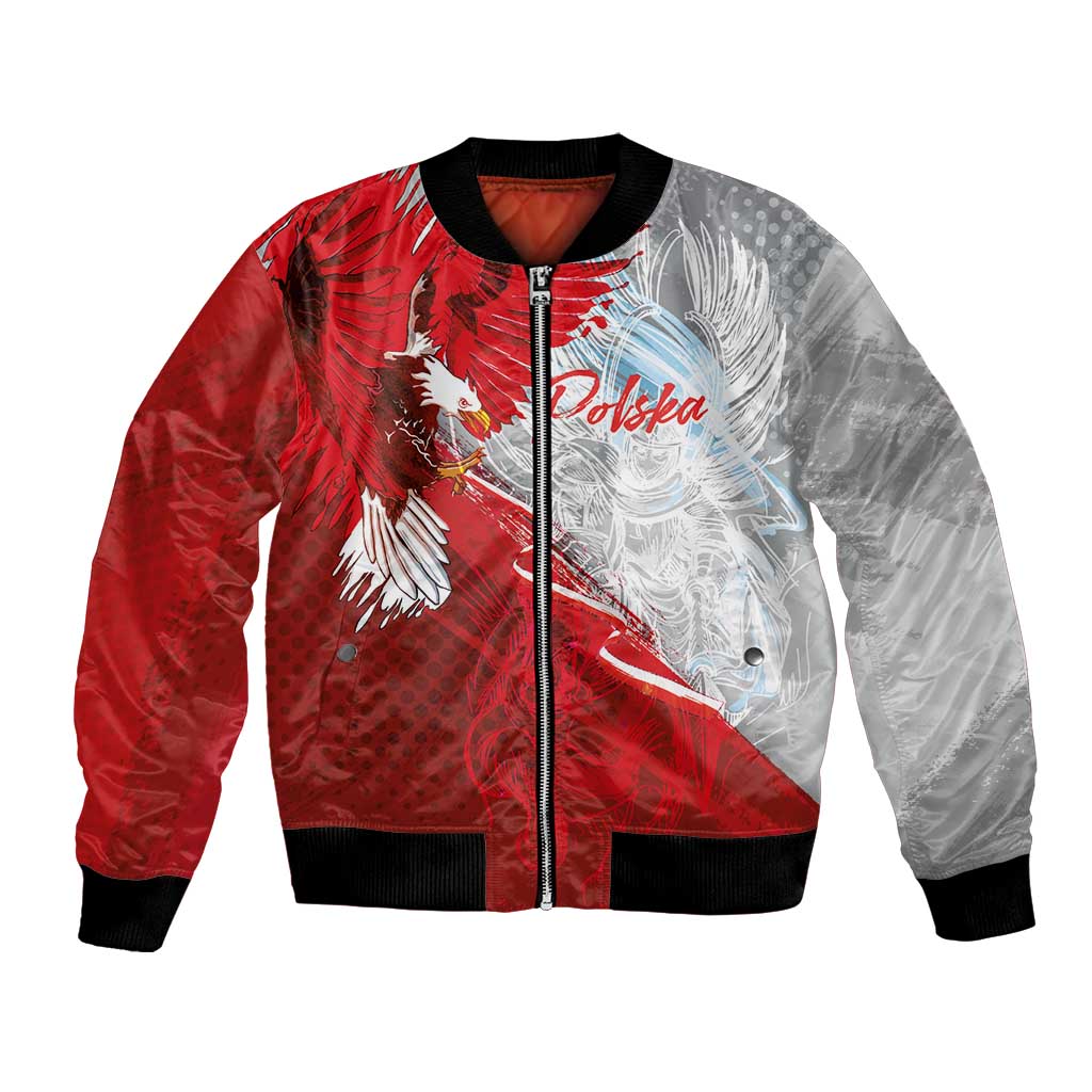 Poland Eagle and Winged Hussar Bomber Jacket Grunge Sporty Style