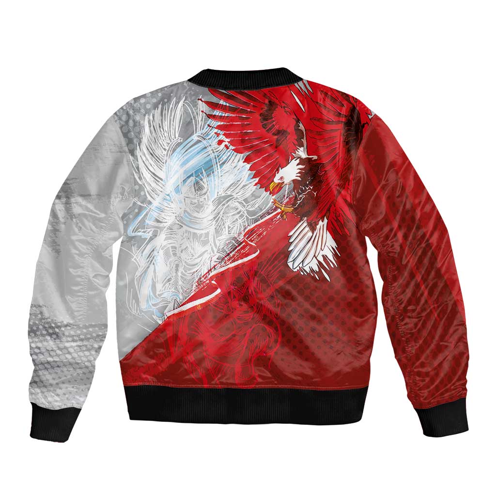 Poland Eagle and Winged Hussar Bomber Jacket Grunge Sporty Style