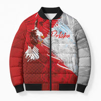 Poland Eagle and Winged Hussar Bomber Puffer Jacket Grunge Sporty Style