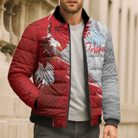 Poland Eagle and Winged Hussar Bomber Puffer Jacket Grunge Sporty Style