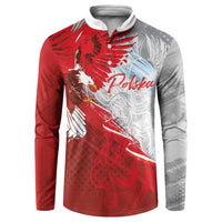 Poland Eagle and Winged Hussar Button Sweatshirt Grunge Sporty Style
