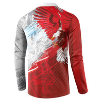 Poland Eagle and Winged Hussar Button Sweatshirt Grunge Sporty Style