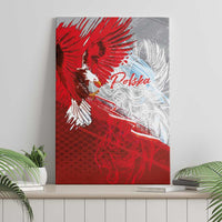 Poland Eagle and Winged Hussar Canvas Wall Art Grunge Sporty Style
