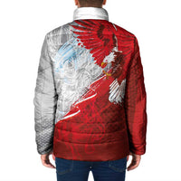 Poland Eagle and Winged Hussar Padded Jacket Grunge Sporty Style