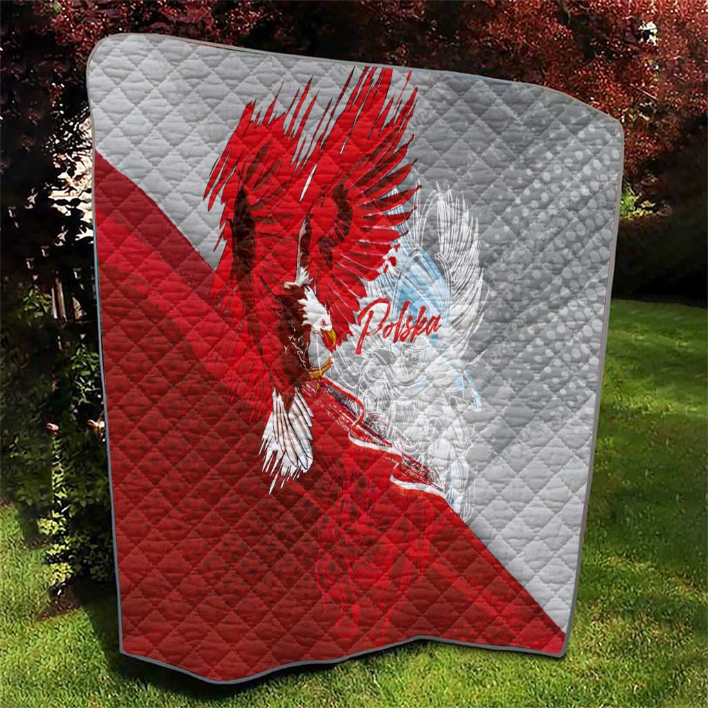 Poland Eagle and Winged Hussar Quilt Grunge Sporty Style