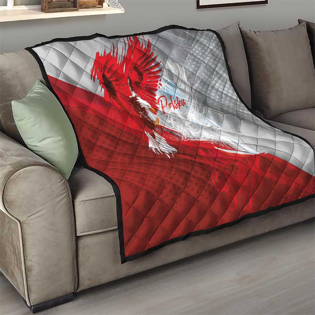 Poland Eagle and Winged Hussar Quilt Grunge Sporty Style