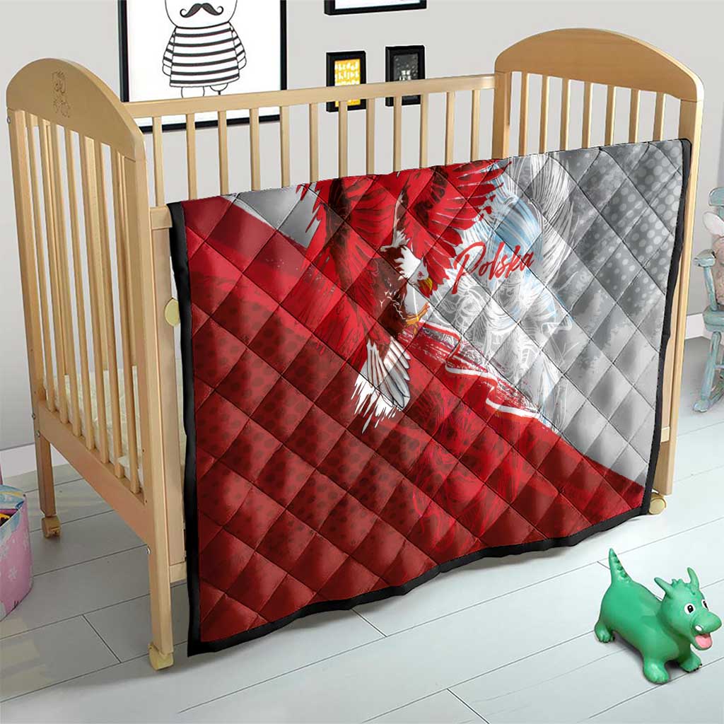 Poland Eagle and Winged Hussar Quilt Grunge Sporty Style
