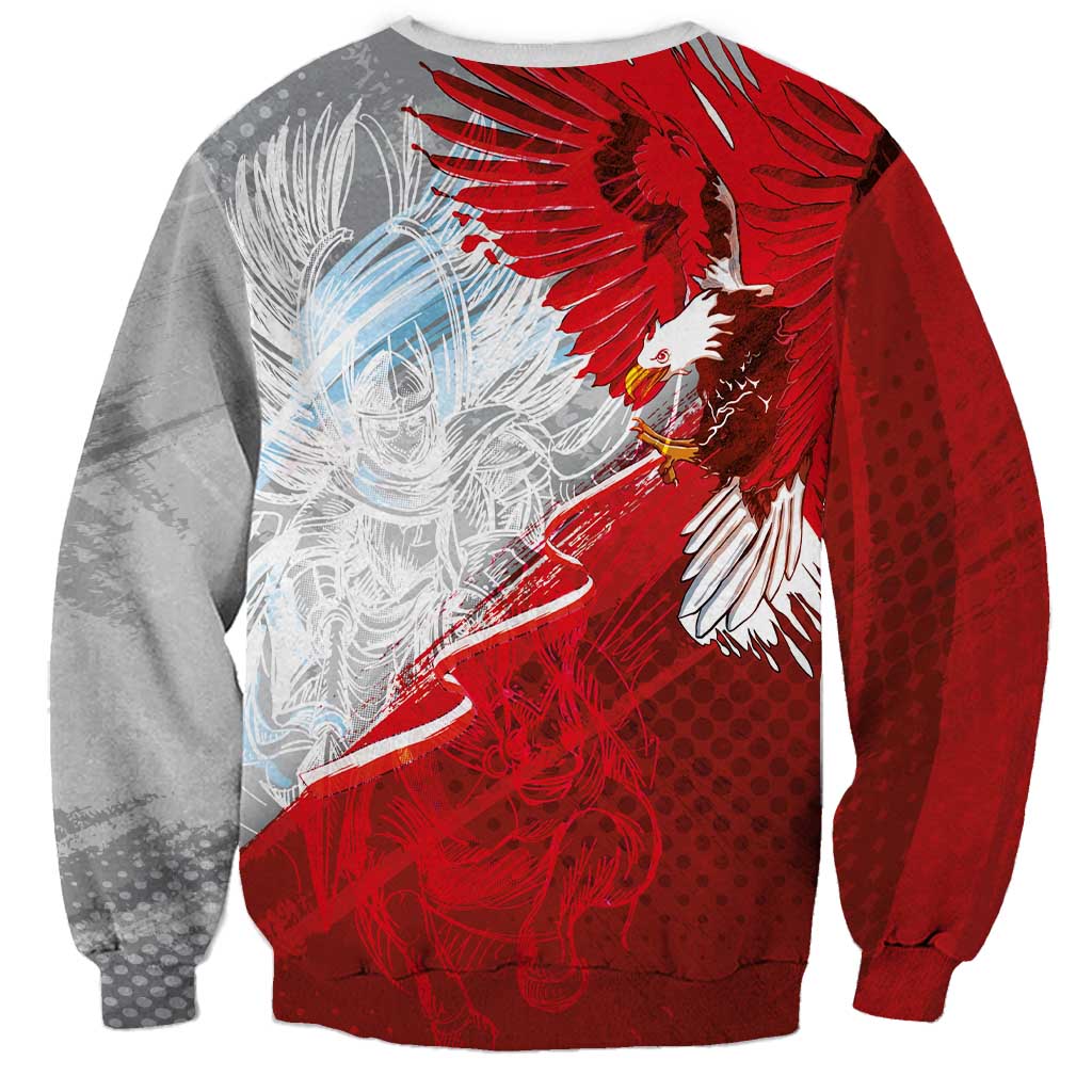 Poland Eagle and Winged Hussar Sweatshirt Grunge Sporty Style