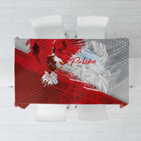 Poland Eagle and Winged Hussar Tablecloth Grunge Sporty Style