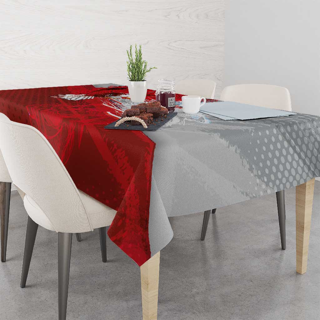 Poland Eagle and Winged Hussar Tablecloth Grunge Sporty Style