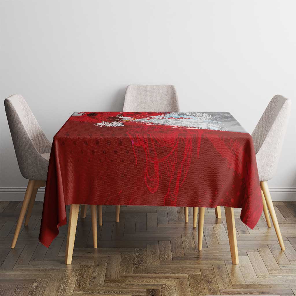 Poland Eagle and Winged Hussar Tablecloth Grunge Sporty Style