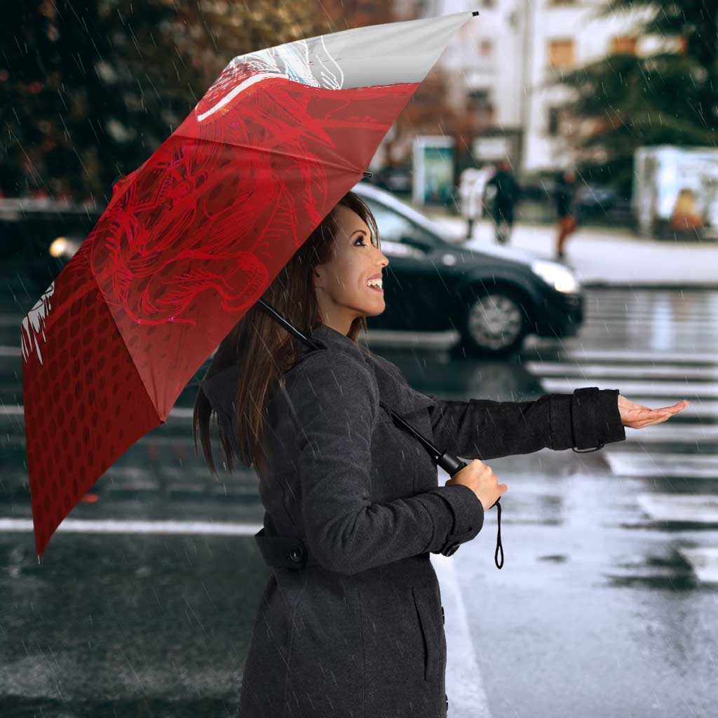 Poland Eagle and Winged Hussar Umbrella Grunge Sporty Style
