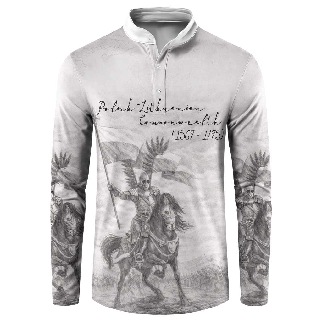 Polish-Lithuanian Commonwealth Button Sweatshirt Winged Hussars-Vintage Style