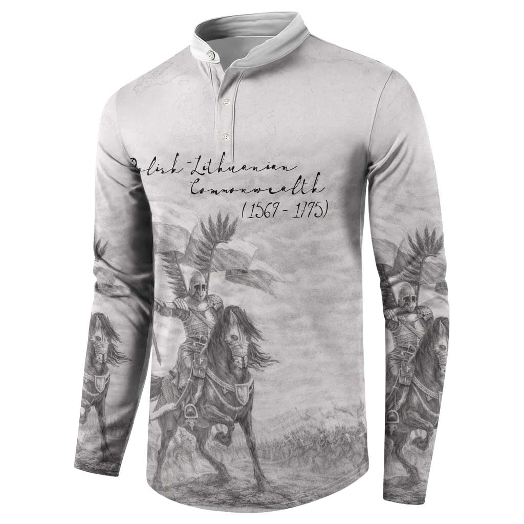 Polish-Lithuanian Commonwealth Button Sweatshirt Winged Hussars-Vintage Style