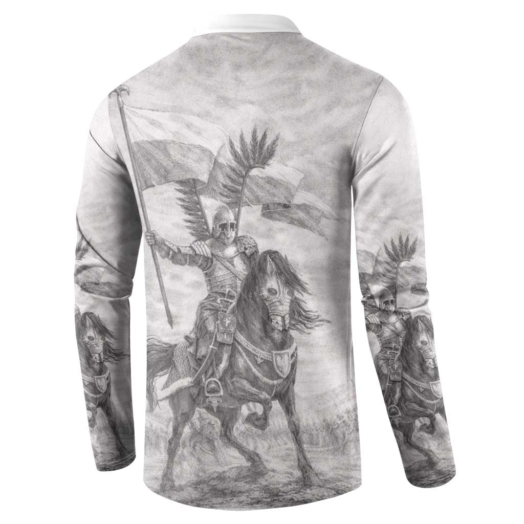 Polish-Lithuanian Commonwealth Button Sweatshirt Winged Hussars-Vintage Style