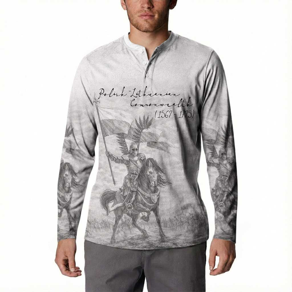 Polish-Lithuanian Commonwealth Button Sweatshirt Winged Hussars-Vintage Style