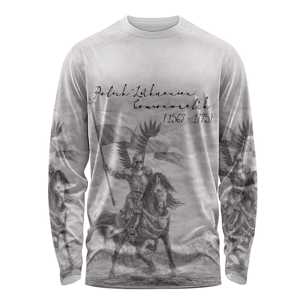 Polish-Lithuanian Commonwealth Long Sleeve Shirt Winged Hussars-Vintage Style