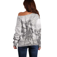 Polish-Lithuanian Commonwealth Off Shoulder Sweater Winged Hussars-Vintage Style