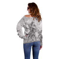 Polish-Lithuanian Commonwealth Off Shoulder Sweater Winged Hussars-Vintage Style
