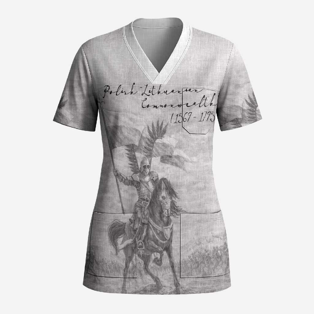 Polish-Lithuanian Commonwealth Scrub Top Winged Hussars-Vintage Style