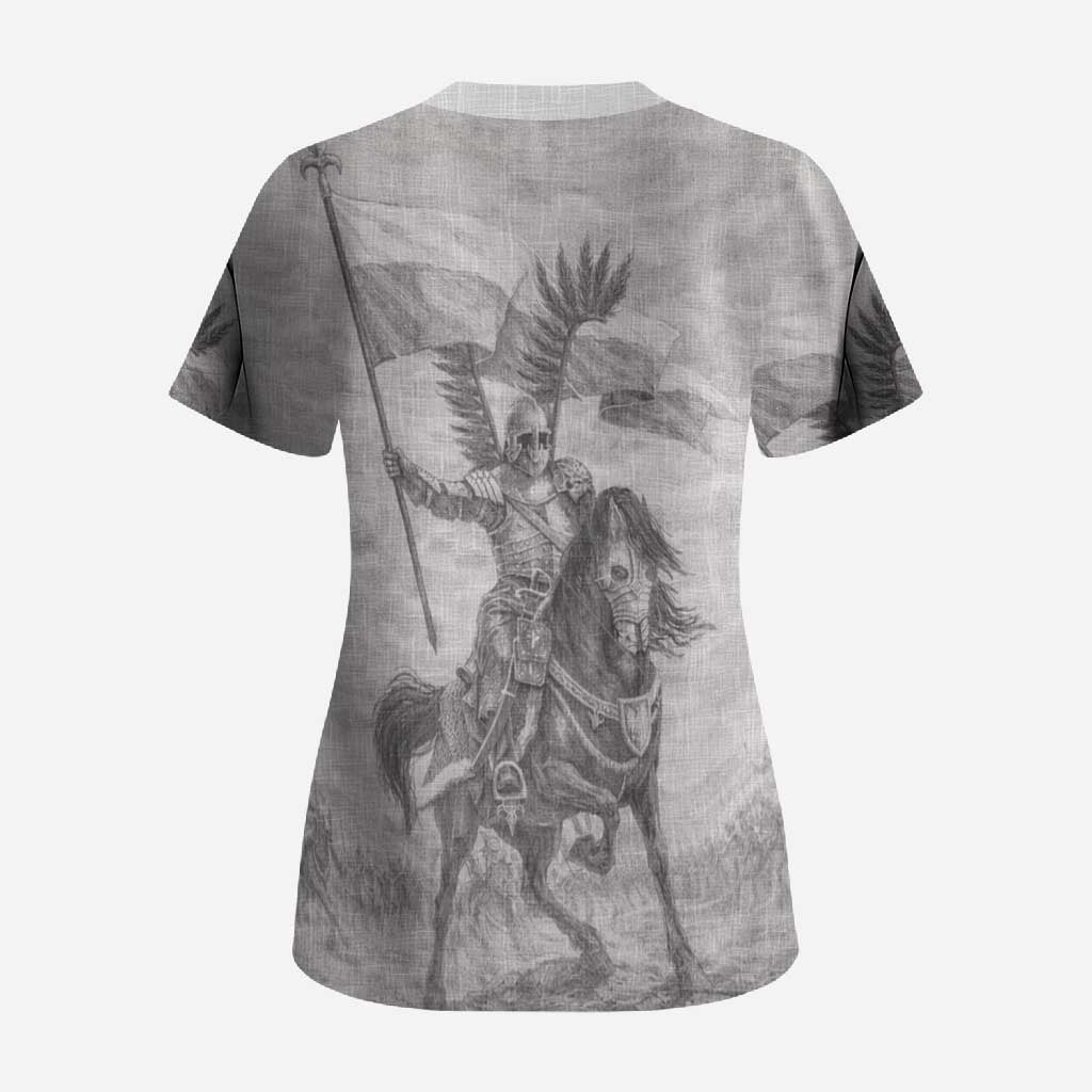 Polish-Lithuanian Commonwealth Scrub Top Winged Hussars-Vintage Style