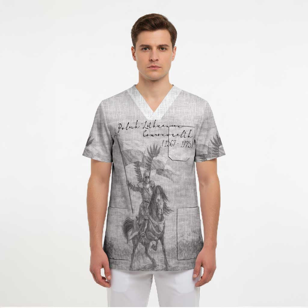 Polish-Lithuanian Commonwealth Scrub Top Winged Hussars-Vintage Style