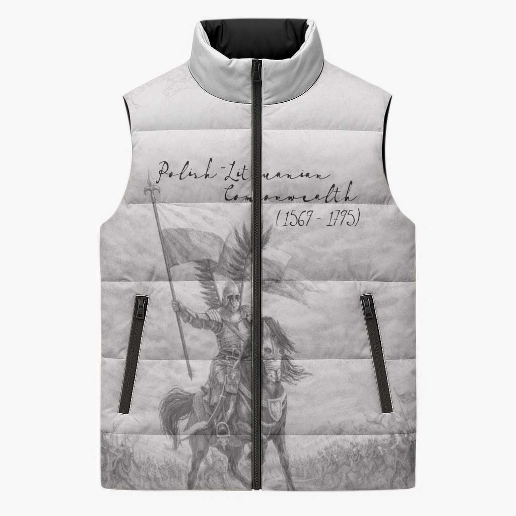 Polish-Lithuanian Commonwealth Sleeveless Puffer Jacket Winged Hussars-Vintage Style