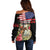 Kentucky Race For Rose 150th Off Shoulder Sweater Horseshoe With American Flag Vintage Style - Wonder Print Shop