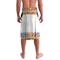 Haiti Flag Traditional Dashiki Lavalava White Color