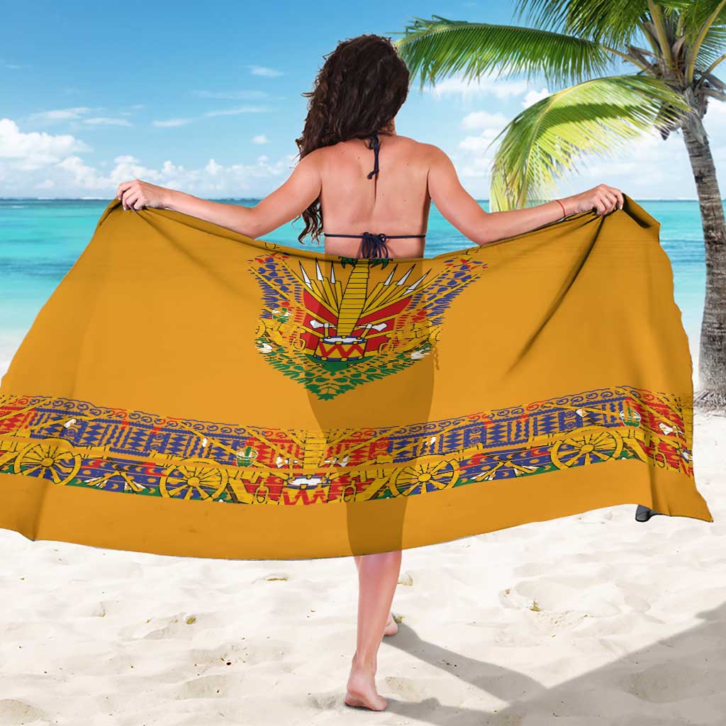 Haiti Flag Traditional Dashiki Sarong Yellow Color