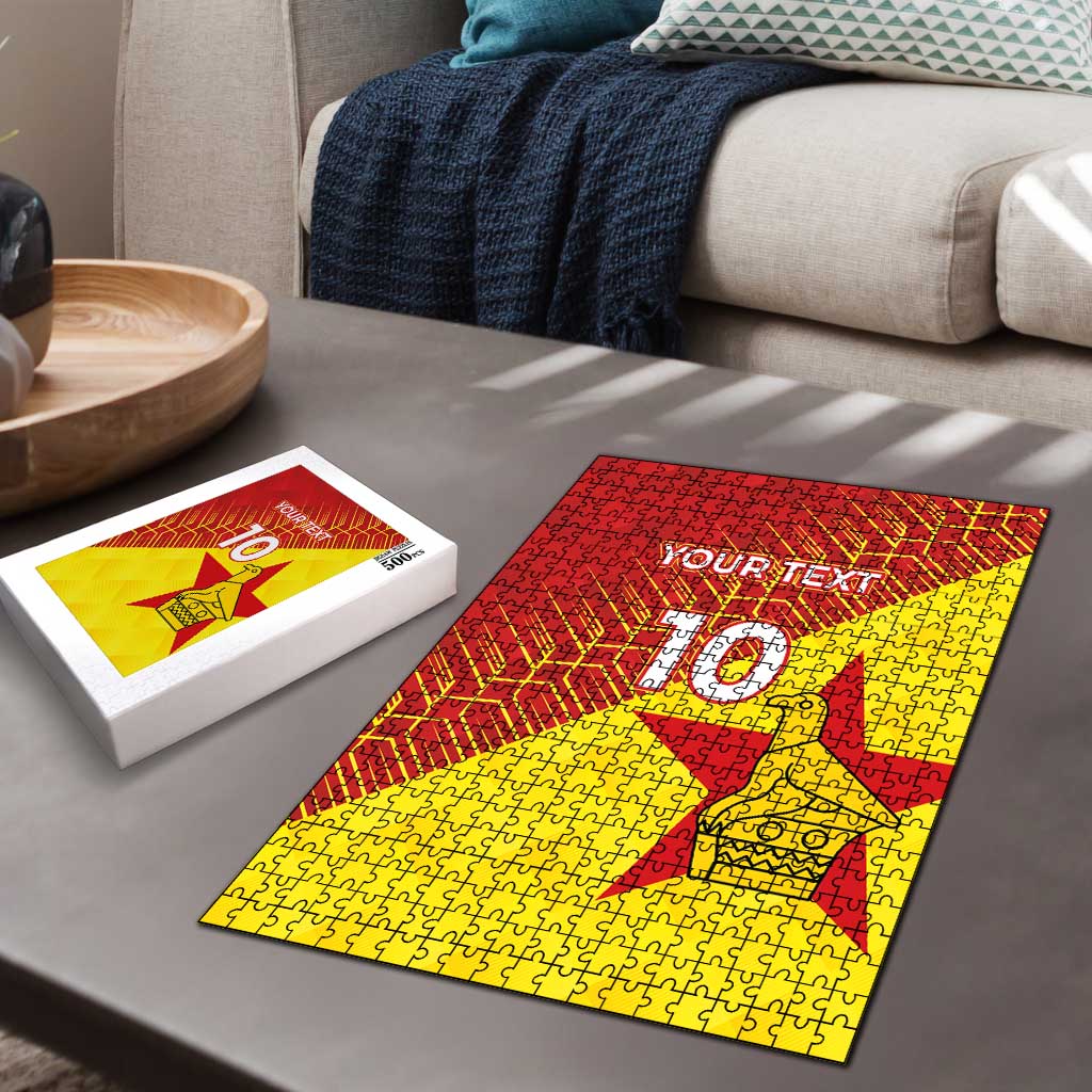 Custom Zimbabwe Cricket Puzzle Flame Warriors Zimbabwe Spirit - Wonder Print Shop