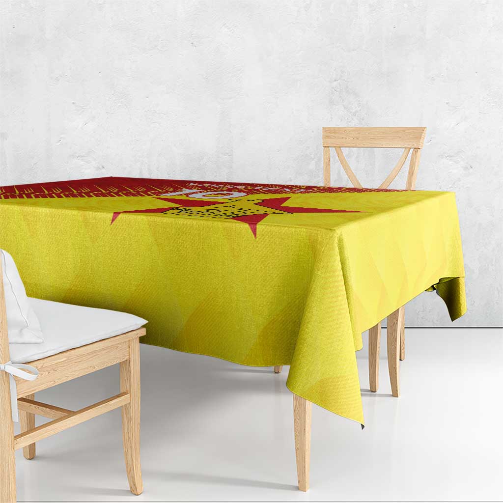 Custom Zimbabwe Cricket Tablecloth Flame Warriors Zimbabwe Spirit - Wonder Print Shop
