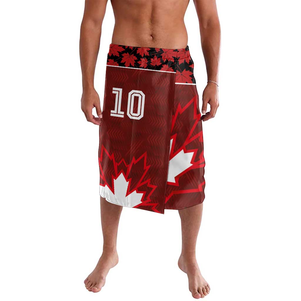 Custom Canadian Rugby Lavalava Maple Leaves Sporty Art Style Red Color - Wonder Print Shop