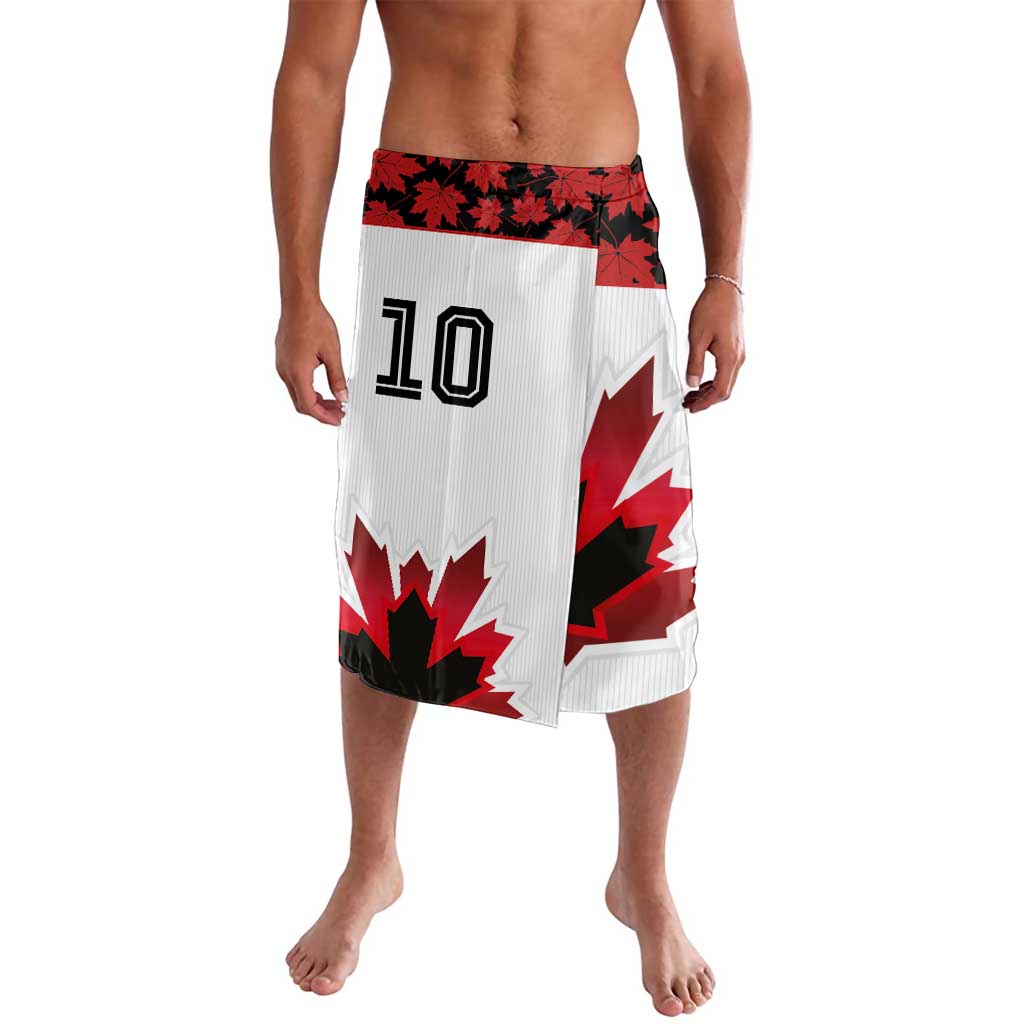 Custom Canadian Rugby Lavalava Maple Leaves Sporty Art Style White Color - Wonder Print Shop