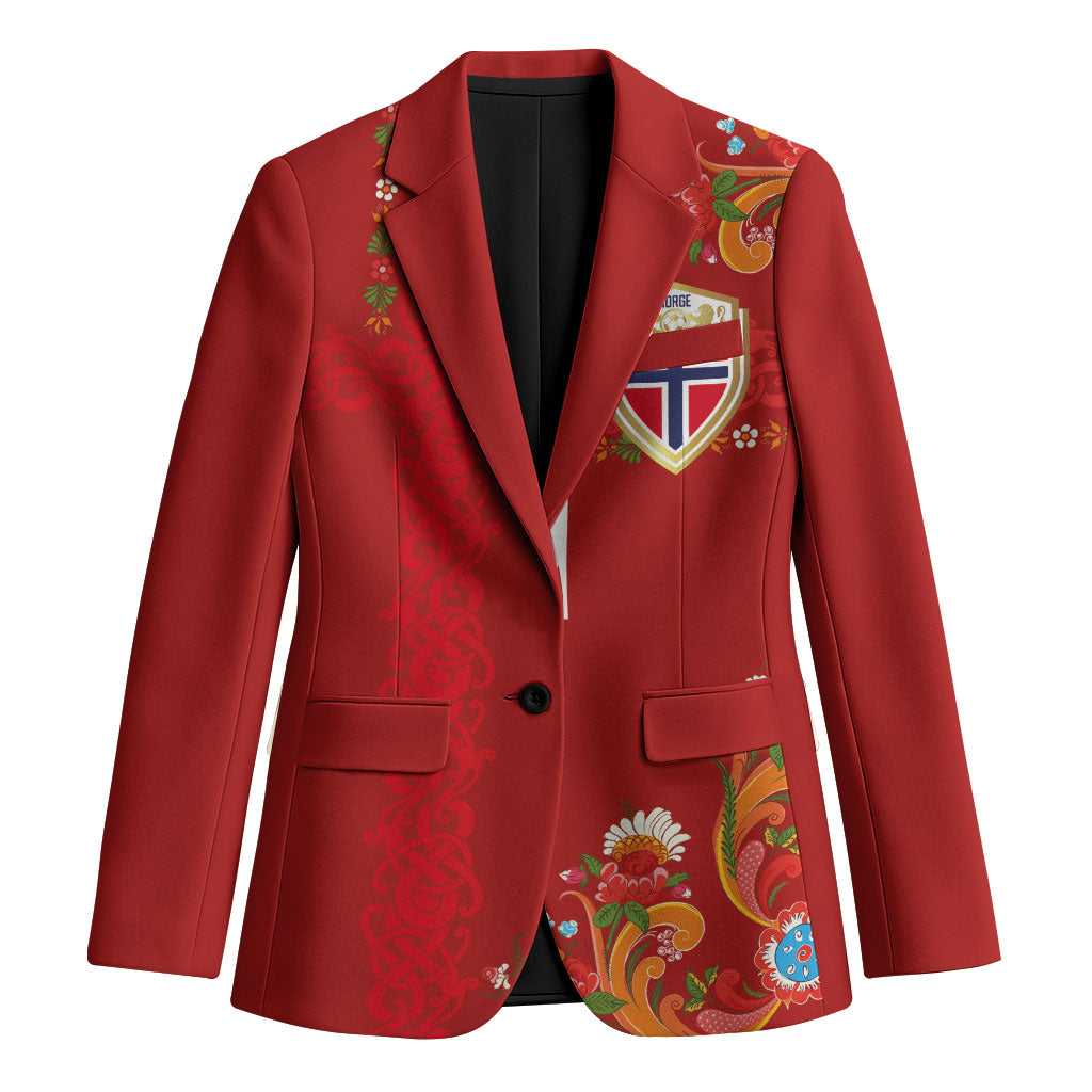 Custom Norway Football Blazer Norge Viking and Rosemaling Ornament