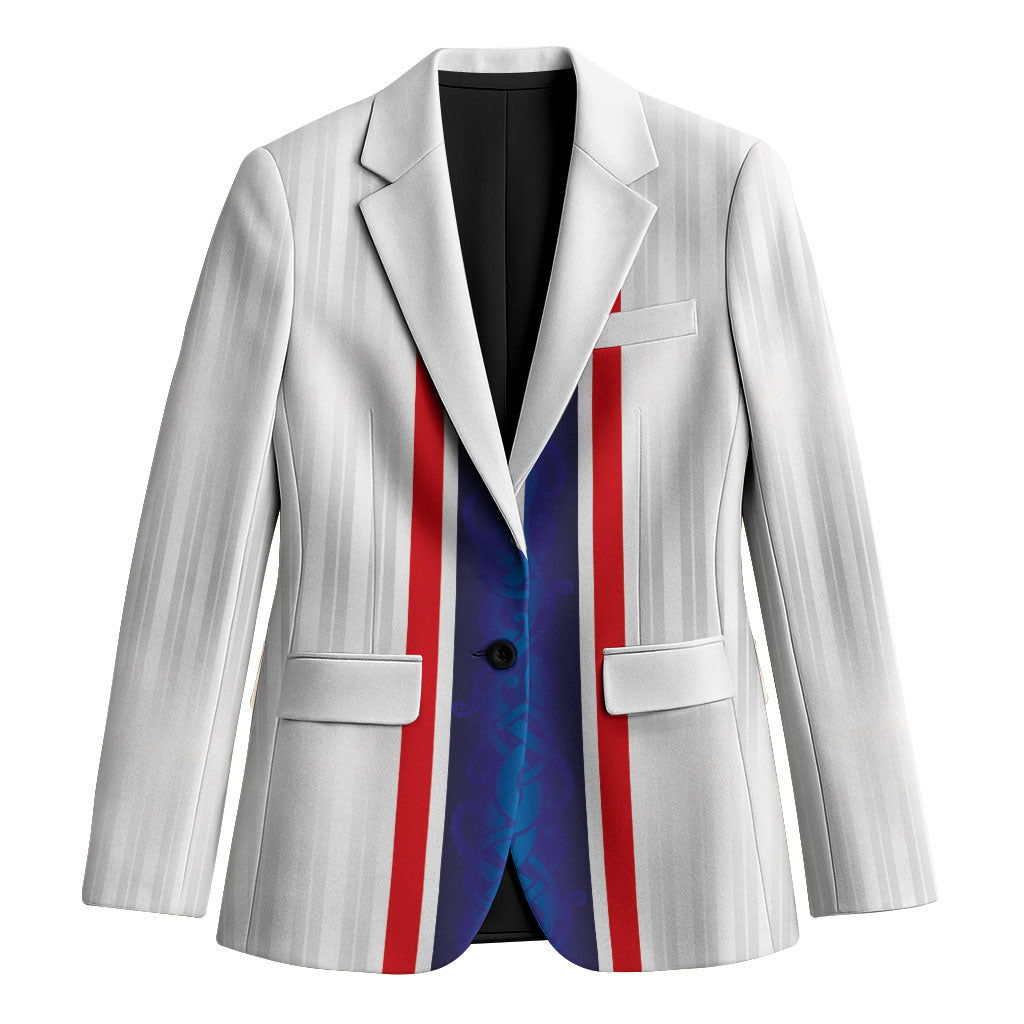 Custom Norway Football Blazer Norge Viking Ornament Vertical Stripe Sporty Style