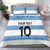 Custom Argentina Rugby 2024 Bedding Set Vamos Los Pumas with Jaguar and Floral Pattern - Wonder Print Shop