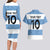 Custom Argentina Rugby 2024 Couples Matching Long Sleeve Bodycon Dress and Hawaiian Shirt Vamos Los Pumas with Jaguar and Floral Pattern - Wonder Print Shop