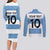 Custom Argentina Rugby 2024 Couples Matching Long Sleeve Bodycon Dress and Long Sleeve Button Shirt Vamos Los Pumas with Jaguar and Floral Pattern - Wonder Print Shop