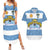 Custom Argentina Rugby 2024 Couples Matching Summer Maxi Dress and Hawaiian Shirt Vamos Los Pumas with Jaguar and Floral Pattern - Wonder Print Shop