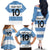 Custom Argentina Rugby 2024 Family Matching Off The Shoulder Long Sleeve Dress and Hawaiian Shirt Vamos Los Pumas with Jaguar and Floral Pattern - Wonder Print Shop