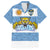 Custom Argentina Rugby 2024 Family Matching Off The Shoulder Long Sleeve Dress and Hawaiian Shirt Vamos Los Pumas with Jaguar and Floral Pattern - Wonder Print Shop