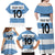 Custom Argentina Rugby 2024 Family Matching Off Shoulder Maxi Dress and Hawaiian Shirt Vamos Los Pumas with Jaguar and Floral Pattern - Wonder Print Shop